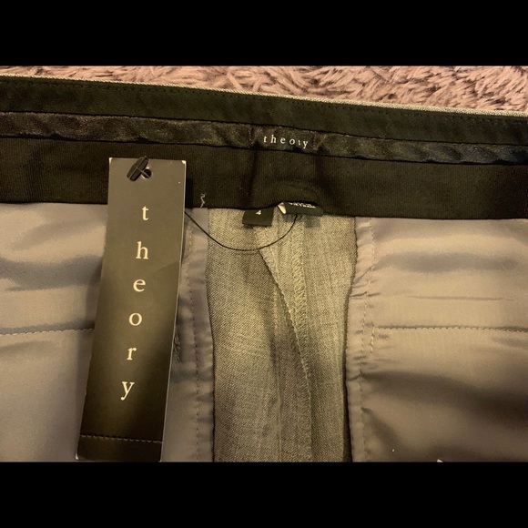 Light Gray Theory Trousers, Size 4. - Picture 5 of 5